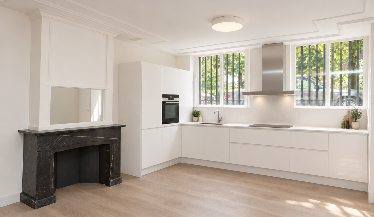 woonkamer met openkeuken